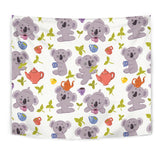 Cute Koalas Teapots Tea Wall Tapestry