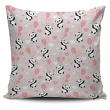 Cute Panda Ballon Heart Pattern Pillow Cover