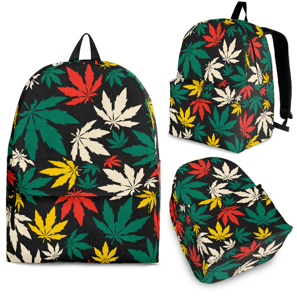 Canabis Marijuana Weed Pattern Print Design 02 Backpack