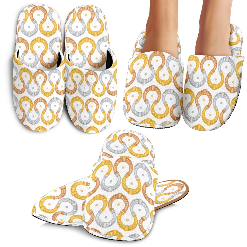 Horseshoes Pattern Print Design 03 Slippers