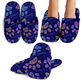 Dog Paws Pattern Print Design 02 Slippers