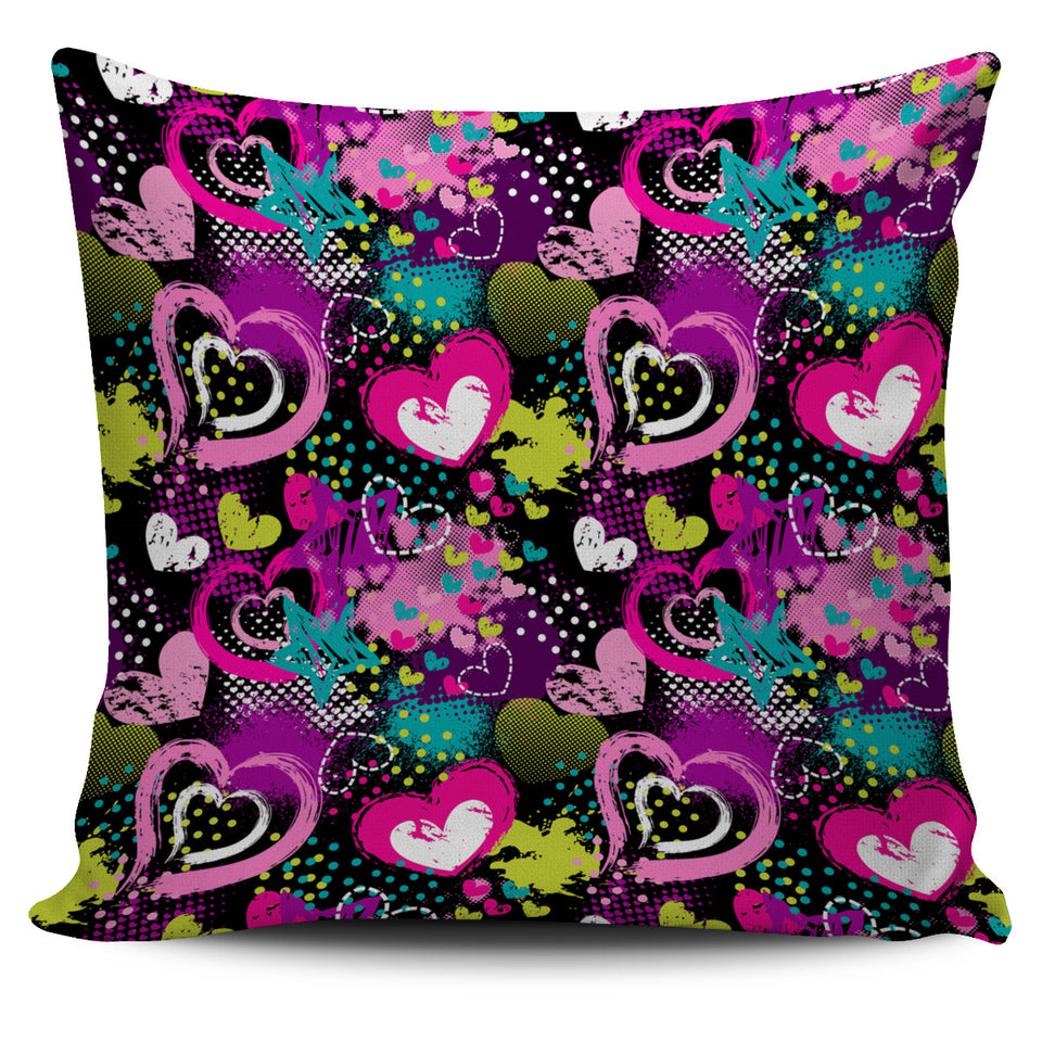 Heart Dot Wave Star Creative Design Pattern Pillow Cover