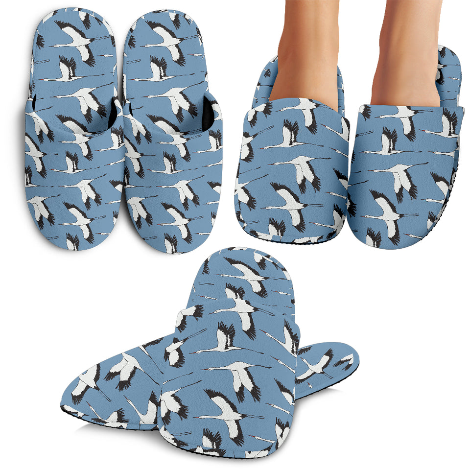 Seagull Pattern Print Design 04 Slippers