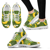 Banana Palm Leaves Pattern Women'S Sneaker Shoes