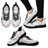 Airplane Cloud Grey Background Women'S Sneaker Shoes
