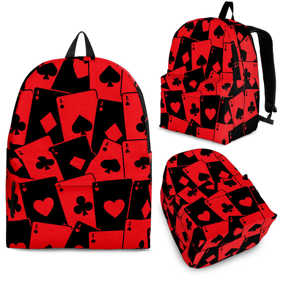 Casino Cards Suits Pattern Print Design 02 Backpack