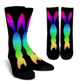 Rainbow Bunny Crew Socks