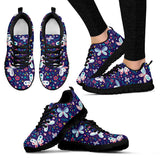 Colorful Butterfly Flower Pattern.Eps Women'S Sneaker Shoes