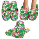 Coconut Pattern Print Design 01 Slippers