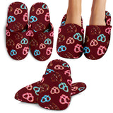 Pretzels Pattern Print Design 05 Slippers
