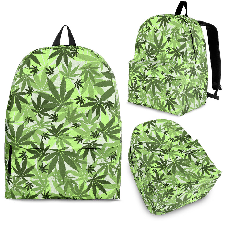 Canabis Marijuana Weed Pattern Print Design 01 Backpack