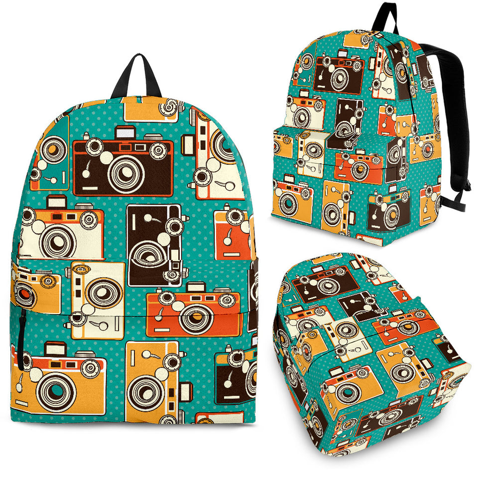 Camera Pattern Print Design 03 Backpack