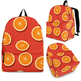 Oranges Pattern Red Background Backpack