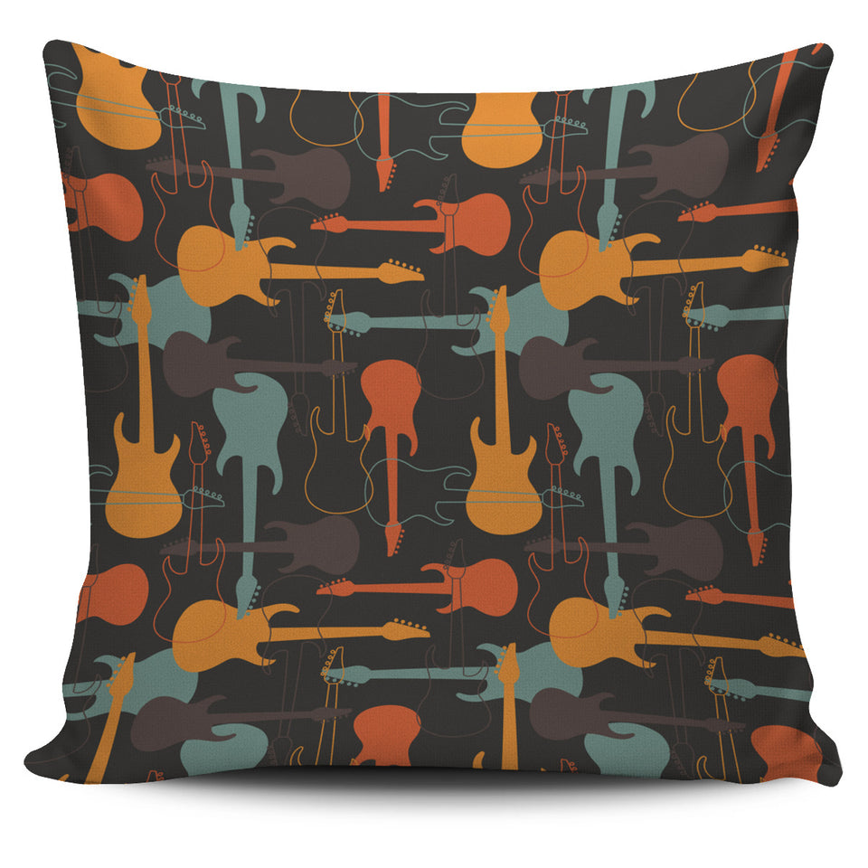 Electric Guitars Pattern Pillow Cover