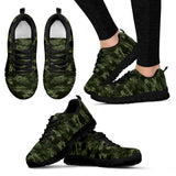 Digital Green Camo Camouflage Pattern Women'S Sneaker Shoes