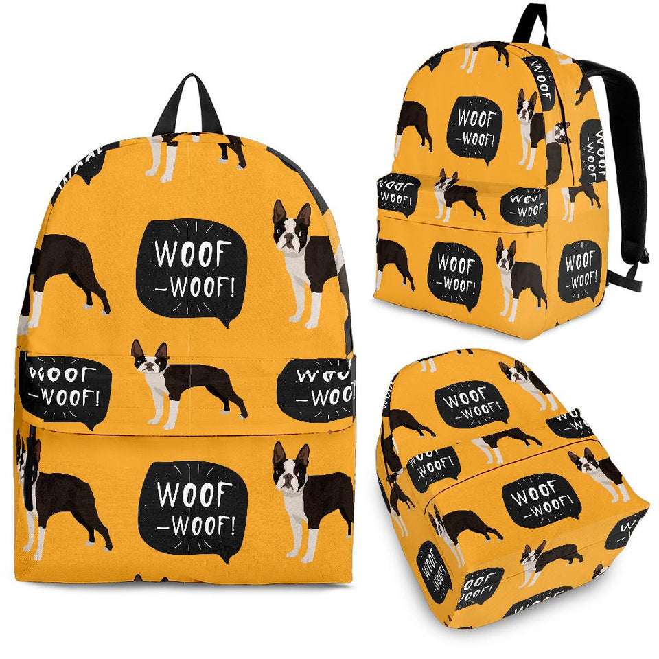 Boston Terrier Design Pattern Backpack