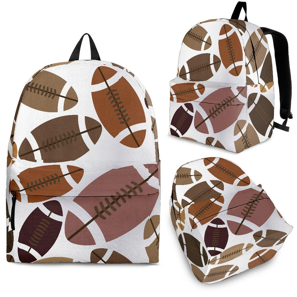 American Football Ball Pattern Backpack