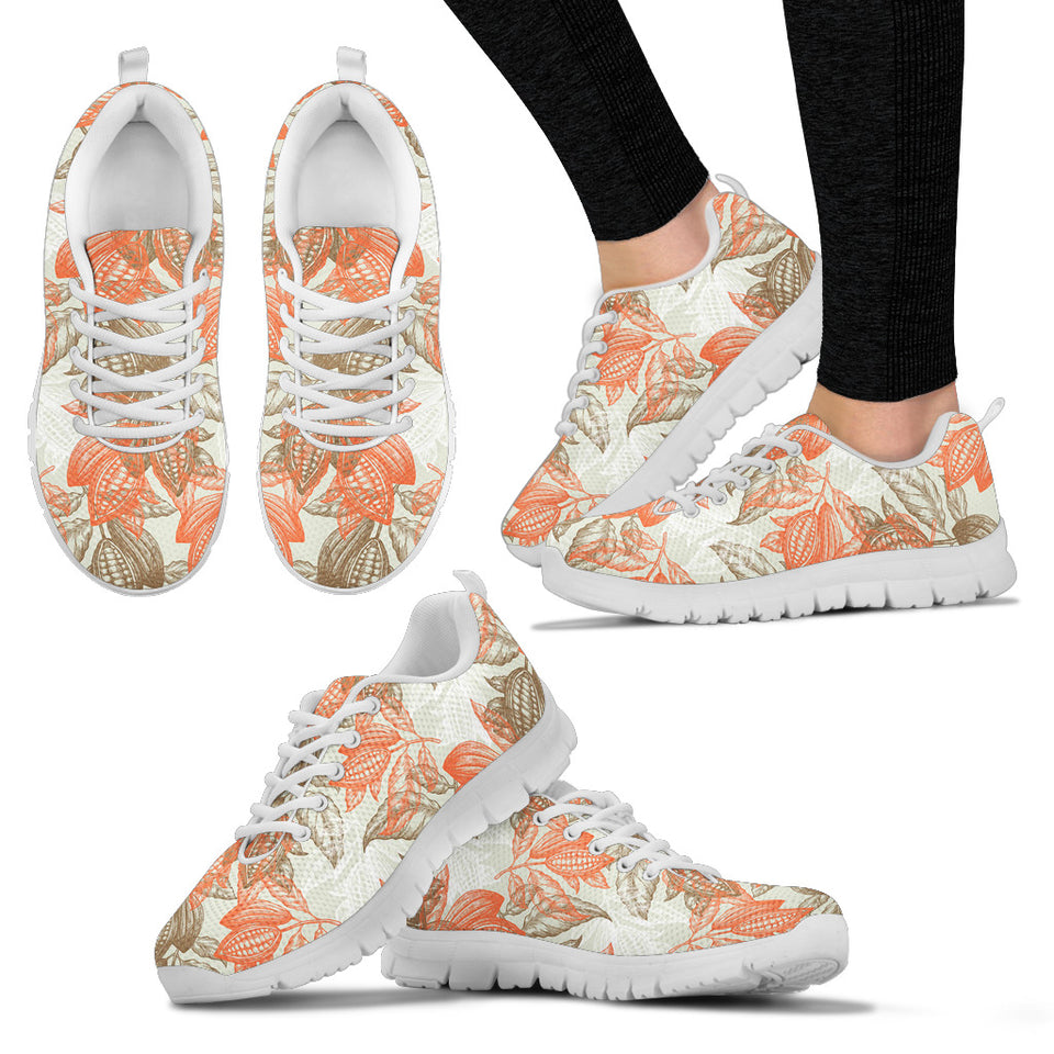 Cocoa Beans Cocoa Tree Pattern Women'S Sneaker Shoes