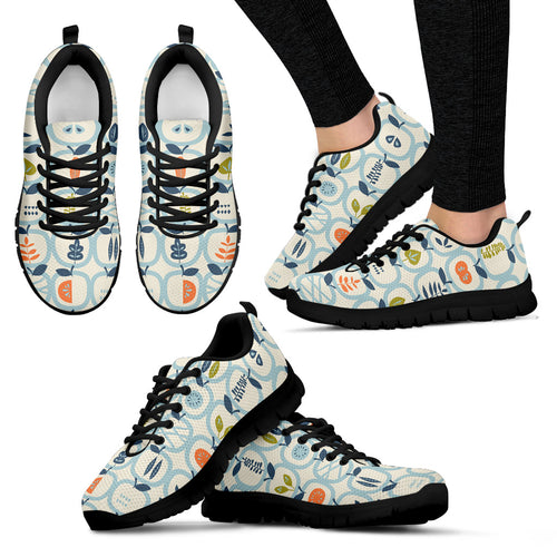 Apples Leaves Pattern Women'S Sneaker Shoes