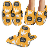 Bull Terrier Pattern Print Design 03 Slippers