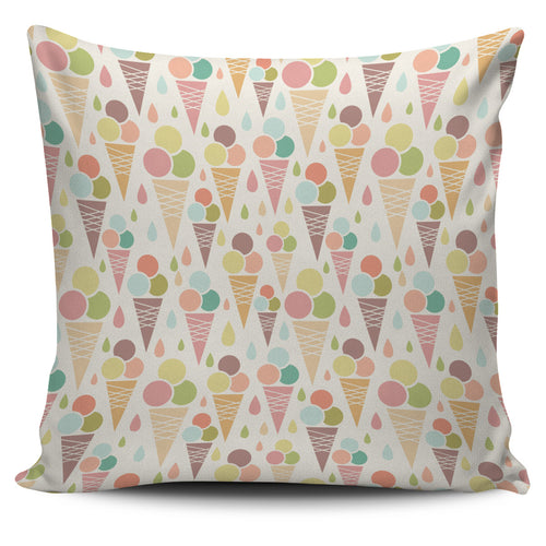Ice Cream Cone Pattern Pillow Cover