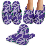 Eggplant Pattern Print Design 03 Slippers