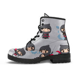 Cute Ninja Pattern Leather Boots