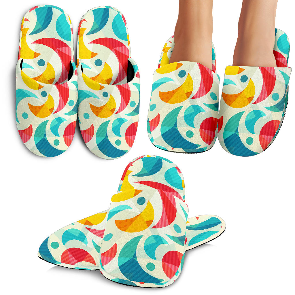 Colorful Moon Pattern Slippers