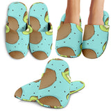 Kiwi Blue Background Slippers