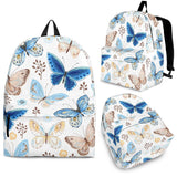 Blue Butterfly Pattern Backpack