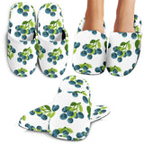Blueberry White Background Slippers