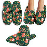 Squirrel Pattern Print Design 03 Slippers