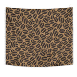 Coffee Bean On Brown Background Wall Tapestry