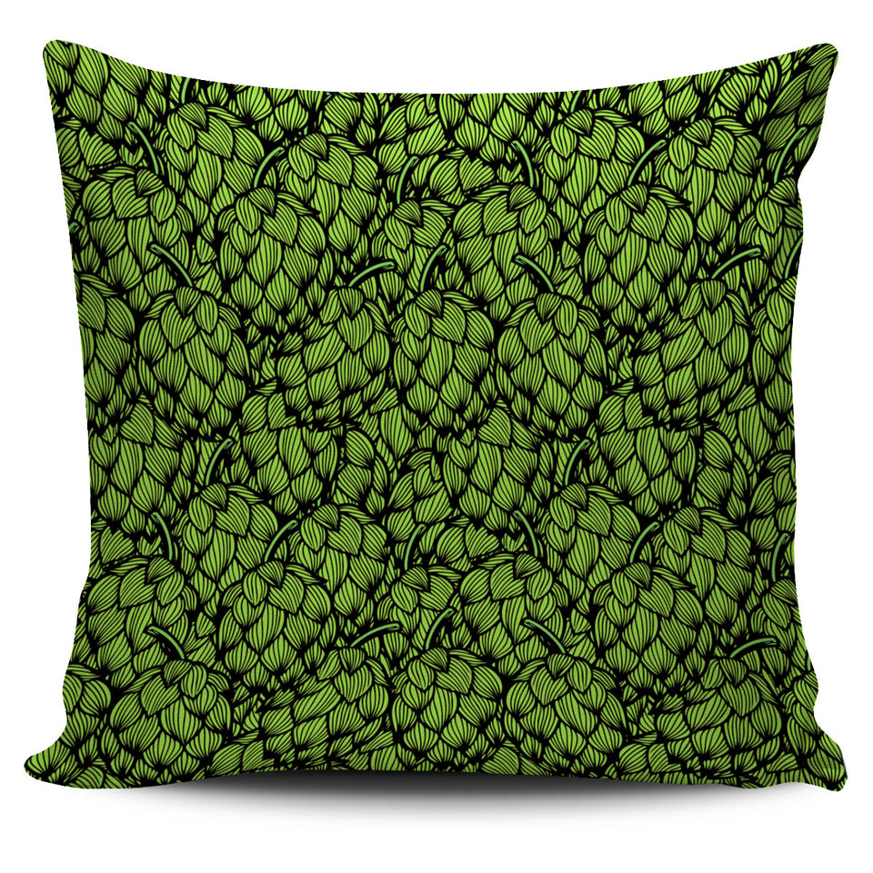 Green Hop Pattern Pillow Cover