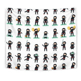 Cute Ninja Katana Sword Pattern Wall Tapestry