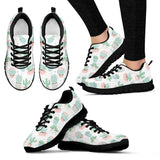 Pastel Color Cactus Pattern  Women'S Sneaker Shoes