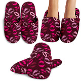 Lips Pattern Print Design 03 Slippers