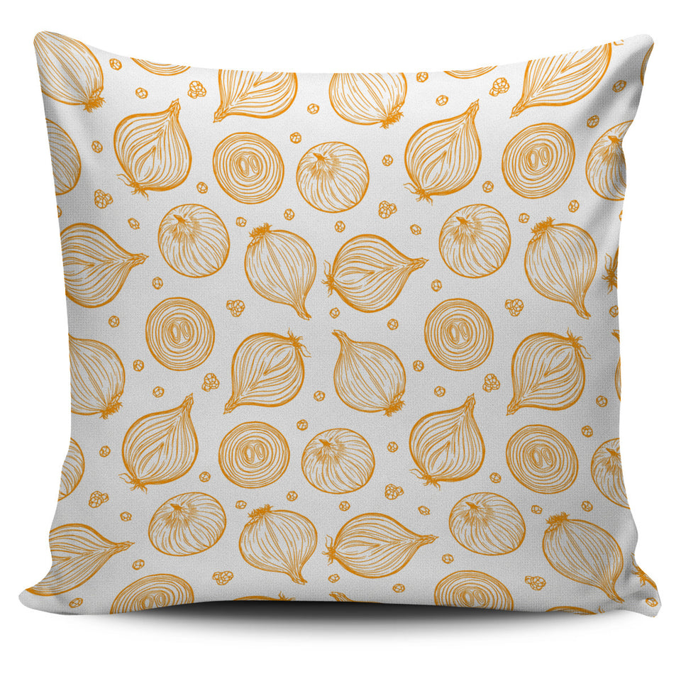 Hand Drawn Onion Pattern Pillow Cover