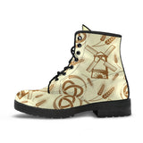 Windmill Wheat Pattern Leather Boots