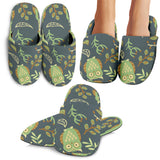 Cute Owls Leaves Pattern Slippers