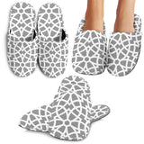 Arabic Gray Pattern Slippers