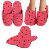 Watermelon Texture Background Slippers