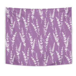 Lavender Flowers Purple Pattern Wall Tapestry