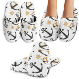 Anchors Rudders Pattern Slippers