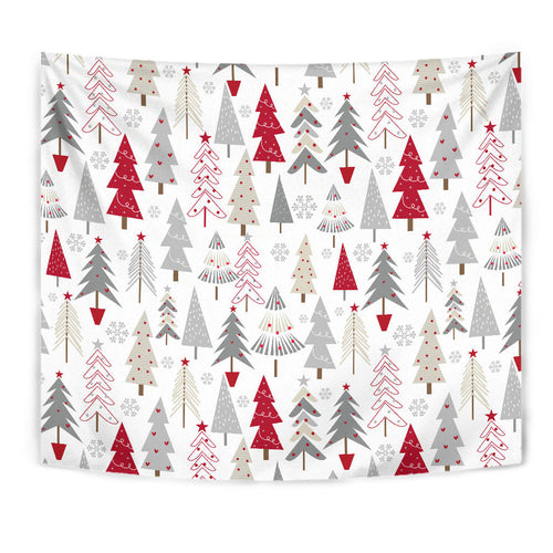 Cute Christmas Tree Pattern Wall Tapestry