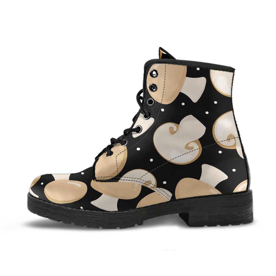 Champignon Mushroom Pattern Leather Boots