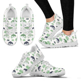 Chameleon Lizard Succulent Plant Pattern Women'S Sneaker Shoes