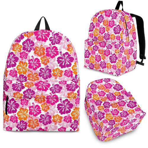 Hibiscus Pattern Print Design 01 Backpack