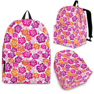 Hibiscus Pattern Print Design 01 Backpack