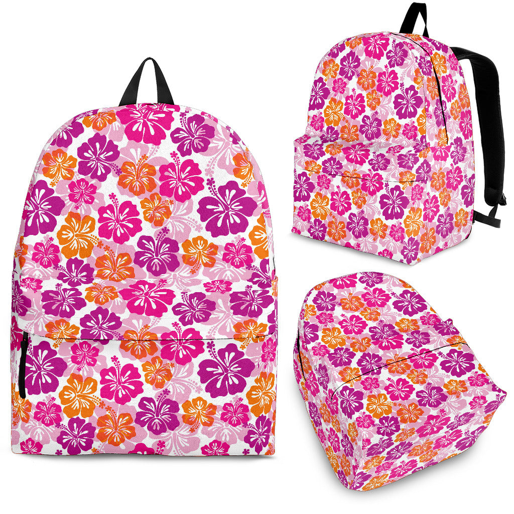 Hibiscus Pattern Print Design 01 Backpack